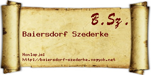 Baiersdorf Szederke névjegykártya